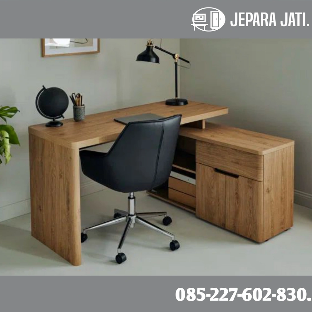 Meja Kerja Minimalis Kayu Jati